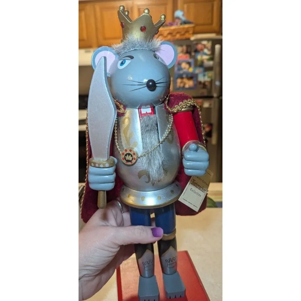 Wooden Rat Mouse King Nutcracker 14 In Tall 2006 Christmas Decor Limited Edition
